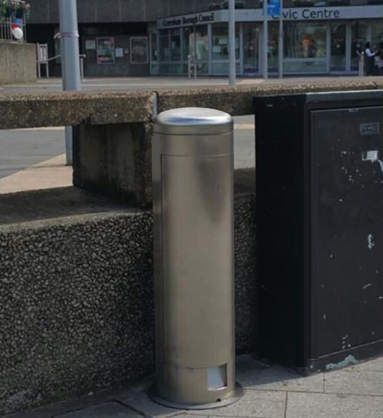 Pop Up Power Supplies Power Bollard installed in Gravesham